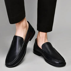 Black Loafer For Men | Slip-On Leather Comfort