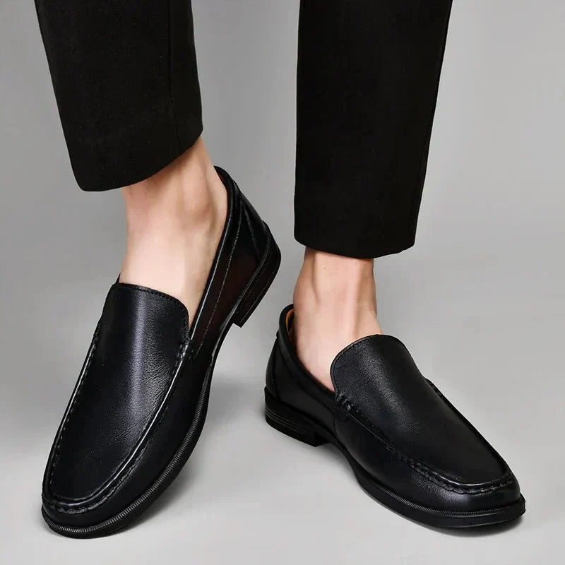 Black Loafer For Men | Slip-On Leather Comfort