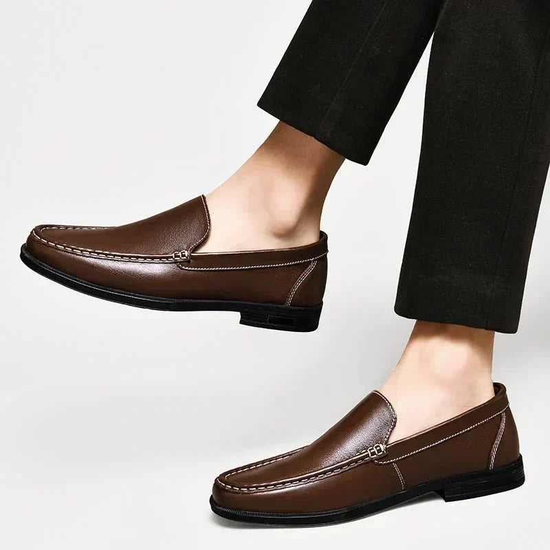 Black Loafer For Men | Slip-On Leather Comfort