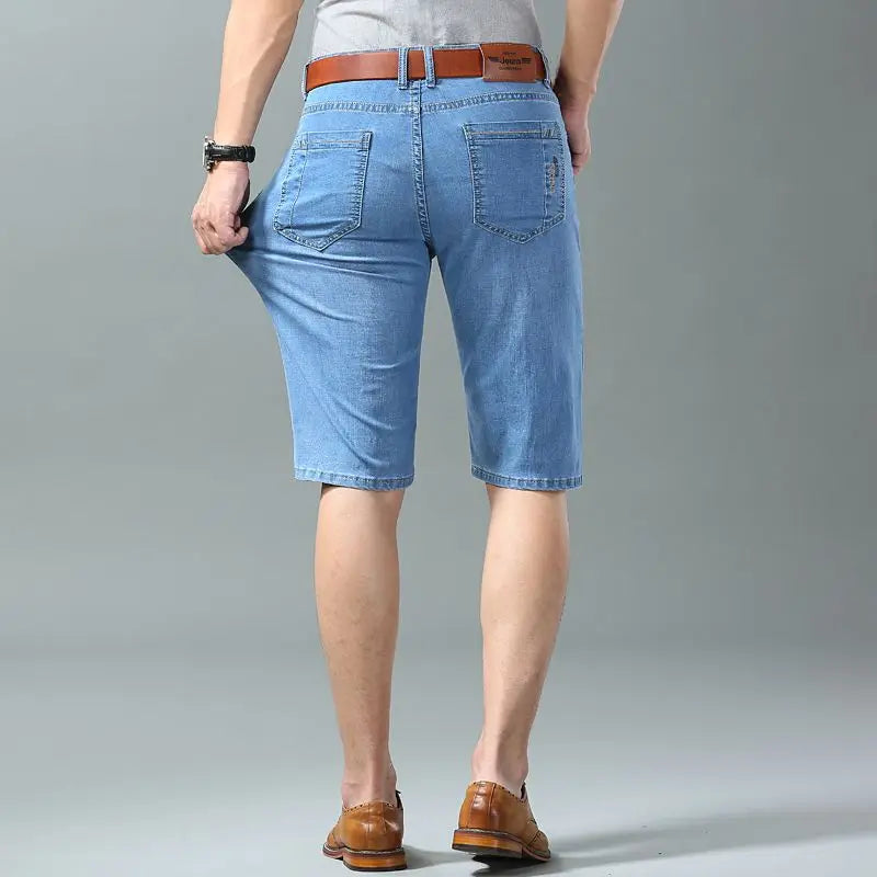 Men's Denim Shorts | Knee Length Relaxed Fit Denim