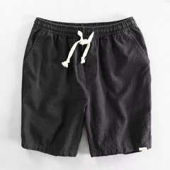 Men's Linen Shorts | Elastic Waist Drawstring Relaxed Fit