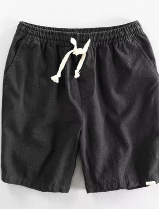 Men's Linen Shorts | Elastic Waist Drawstring Relaxed Fit