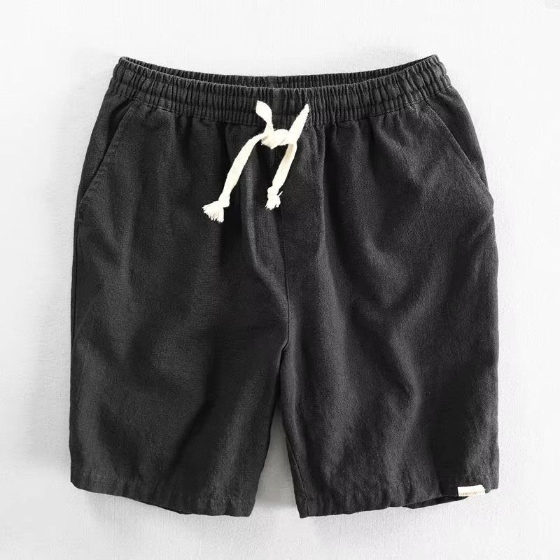 Men's Linen Shorts | Elastic Waist Drawstring Relaxed Fit