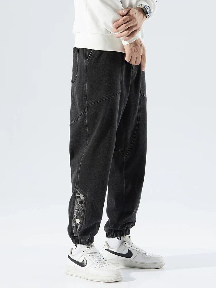 Men's Denim Jogger Jeans | Elastic Waist Tapered Leg Denim