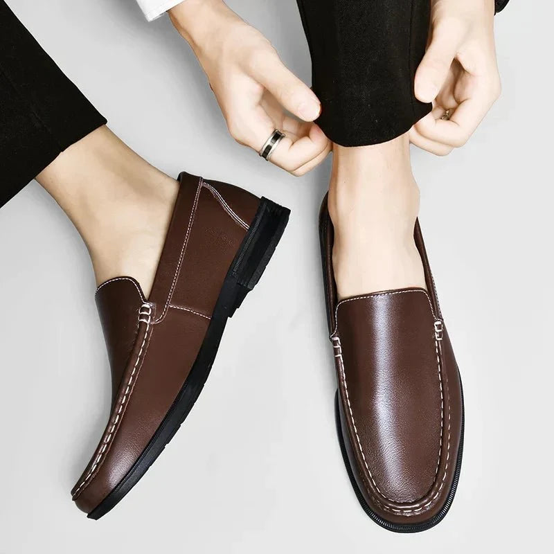 Black Loafer For Men | Slip-On Leather Comfort
