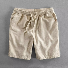 Men's Linen Shorts | Elastic Waist Drawstring Relaxed Fit