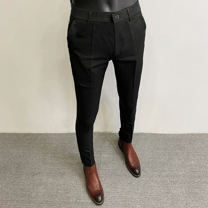 Men's Dress Pants | Slim Fit Tapered Wool Blend