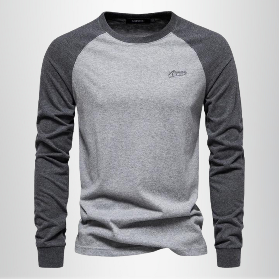 Men's Long Sleeve Henley | Raglan Crew Neck Knit
