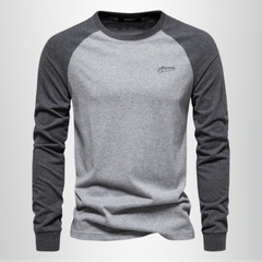 Men's Long Sleeve Henley | Raglan Crew Neck Knit