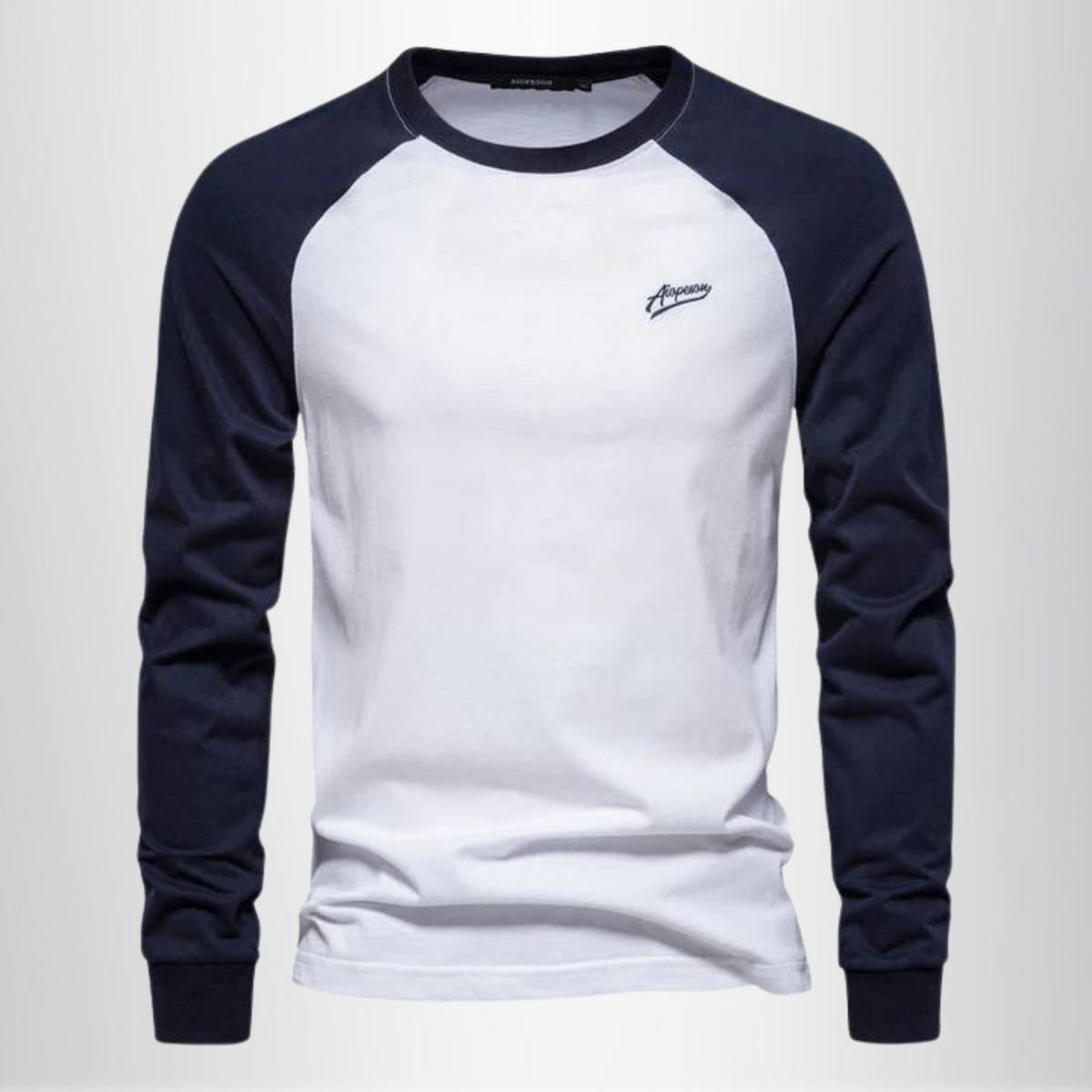 Men's Long Sleeve Henley | Raglan Crew Neck Knit
