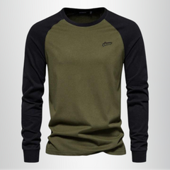 Men's Long Sleeve Henley | Raglan Crew Neck Knit