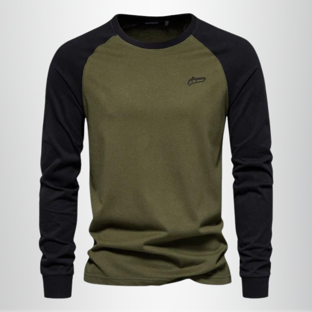 Men's Long Sleeve Henley | Raglan Crew Neck Knit