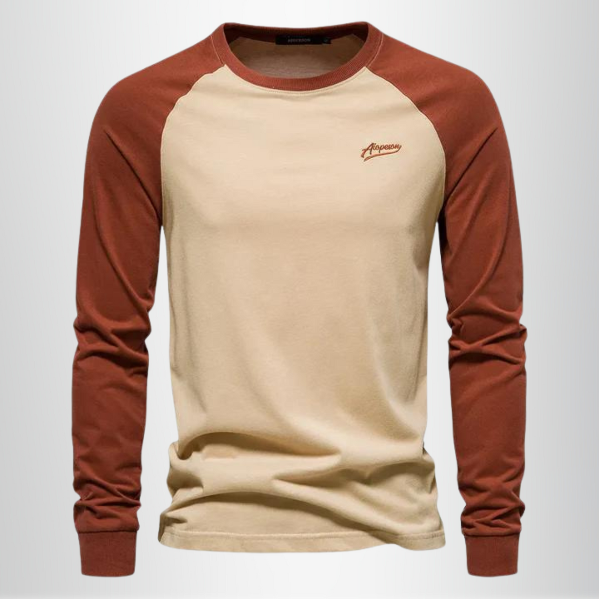 Men's Long Sleeve Henley | Raglan Crew Neck Knit