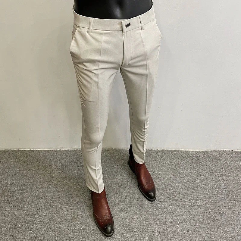 Men's Dress Pants | Slim Fit Tapered Wool Blend