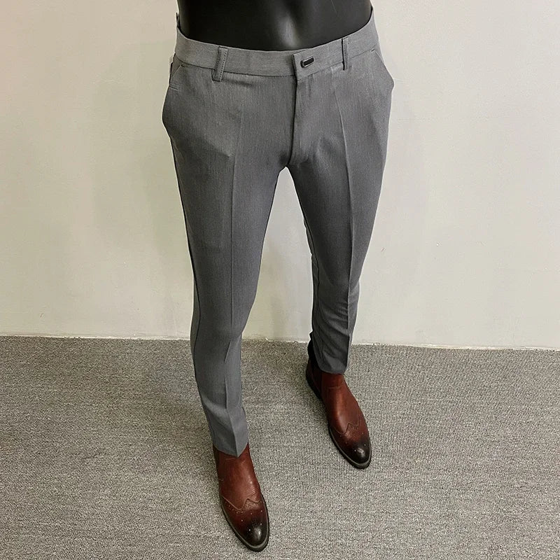 Men's Dress Pants | Slim Fit Tapered Wool Blend