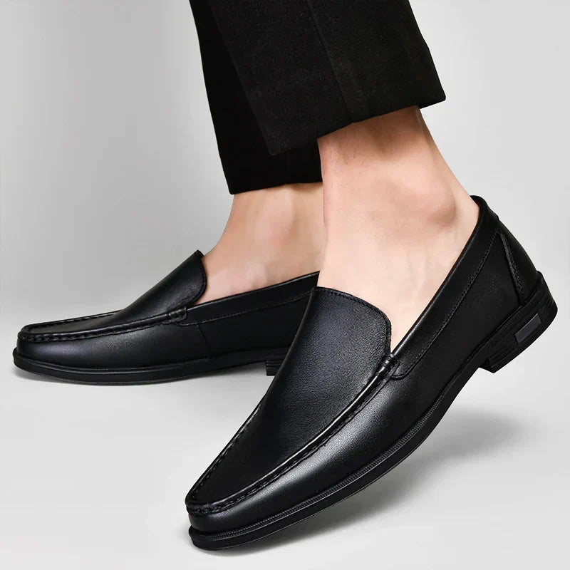 Black Loafer For Men | Slip-On Leather Comfort