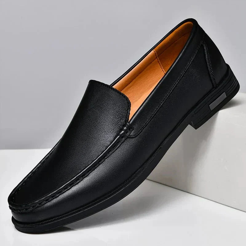 Black Loafer For Men | Slip-On Leather Comfort