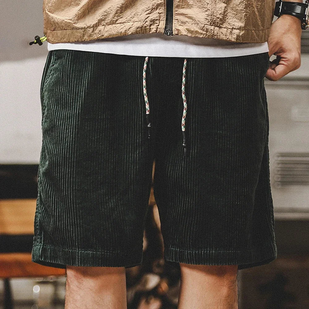 Men's Chino | Corduroy Shorts Elastic Waist Drawstring