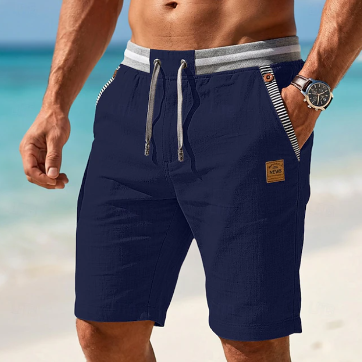 Men's Beach Shorts | Drawstring Linen Relaxed Fit