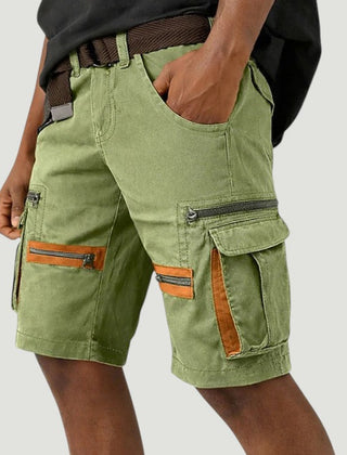 Men's Denim Shorts | Cargo Pockets Relaxed Fit Zip Closure