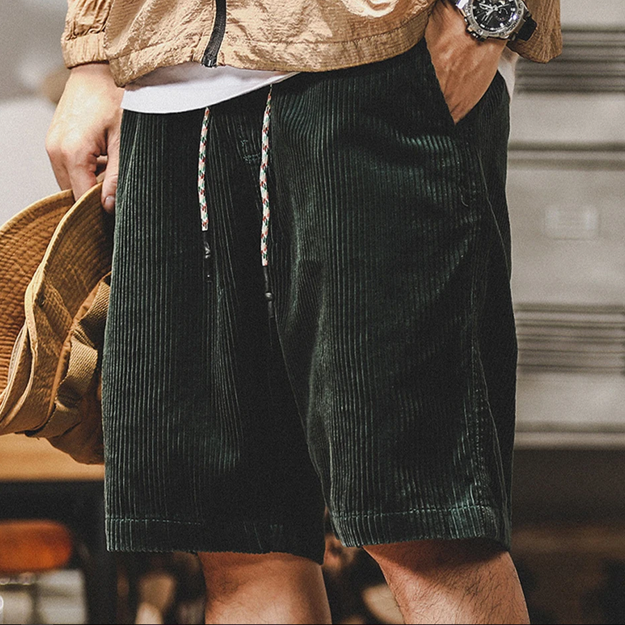 Men's Chino | Corduroy Shorts Elastic Waist Drawstring