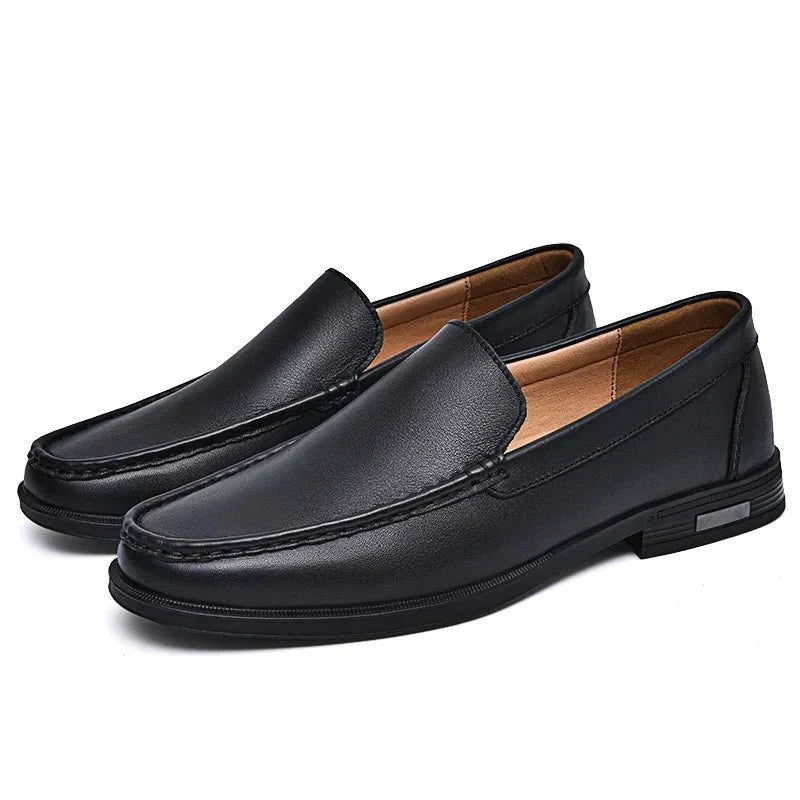 Black Loafer For Men | Slip-On Leather Comfort