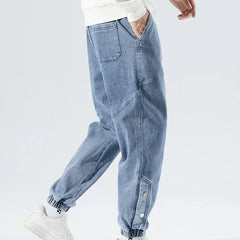 Men's Denim Jogger Jeans | Elastic Waist Tapered Leg Denim