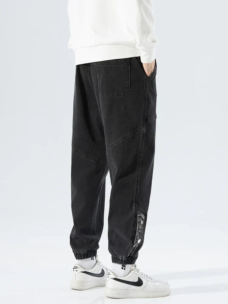 Men's Denim Jogger Jeans | Elastic Waist Tapered Leg Denim