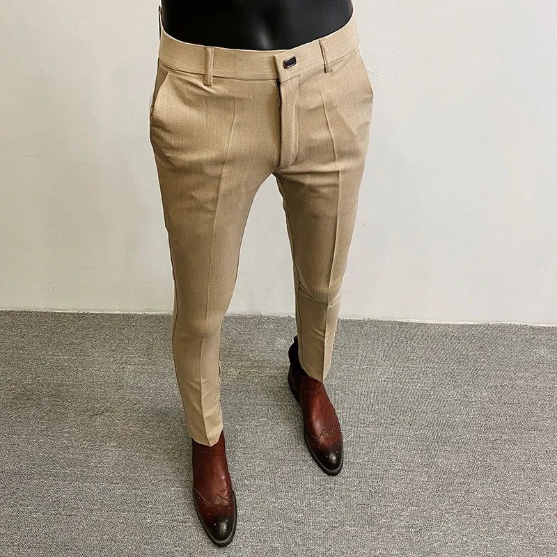 Men's Dress Pants | Slim Fit Tapered Wool Blend