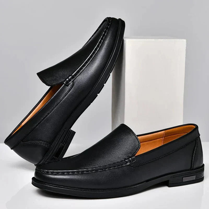 Black Loafer For Men | Slip-On Leather Comfort