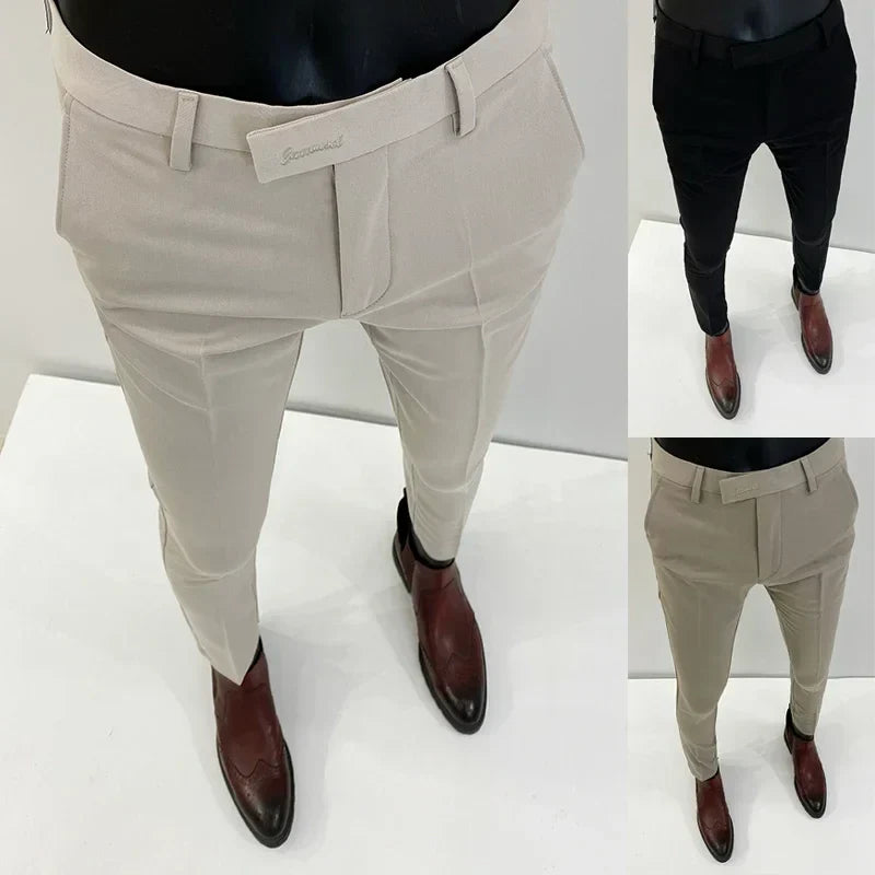 Men's Dress Pants | Slim Fit Tapered Wool Blend