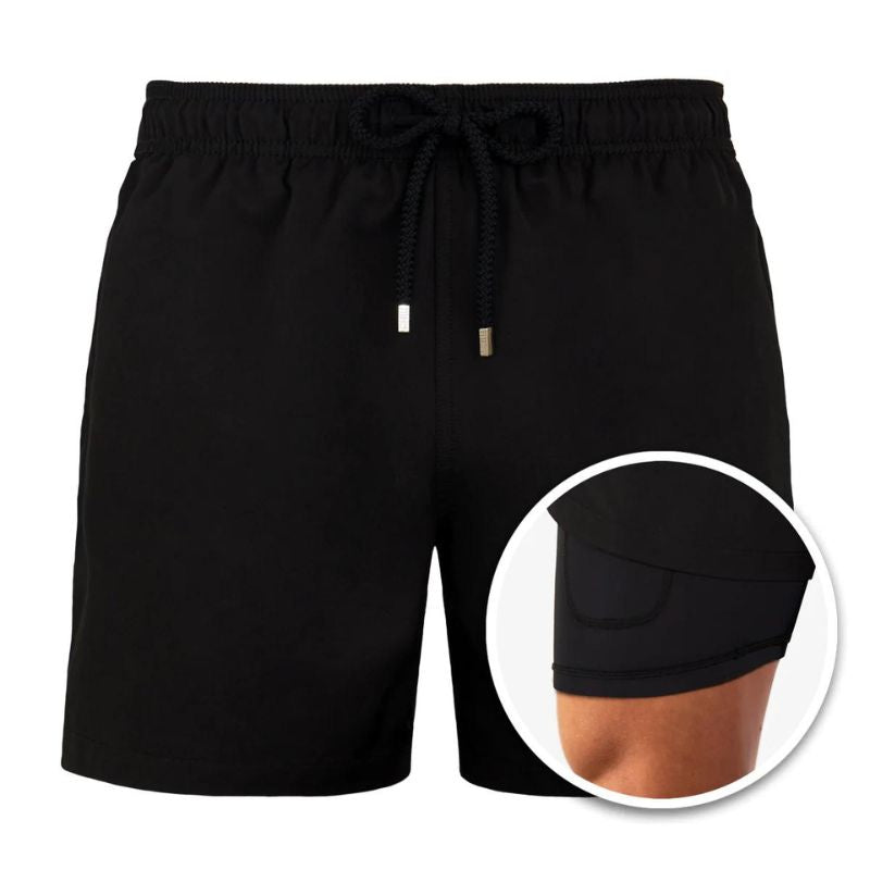 Men's Board Shorts | Tropical Print Drawstring Quick Dry