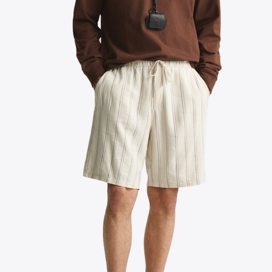 Men's Tailored Shorts | Relaxed Fit Elastic Waist Drawstring