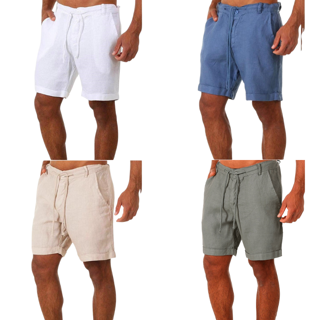 Men's Tailored Shorts | Relaxed Fit Linen Drawstring