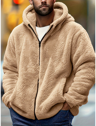 Men's Sweatshirt | Fleece Zip-Up Hooded Long Sleeve