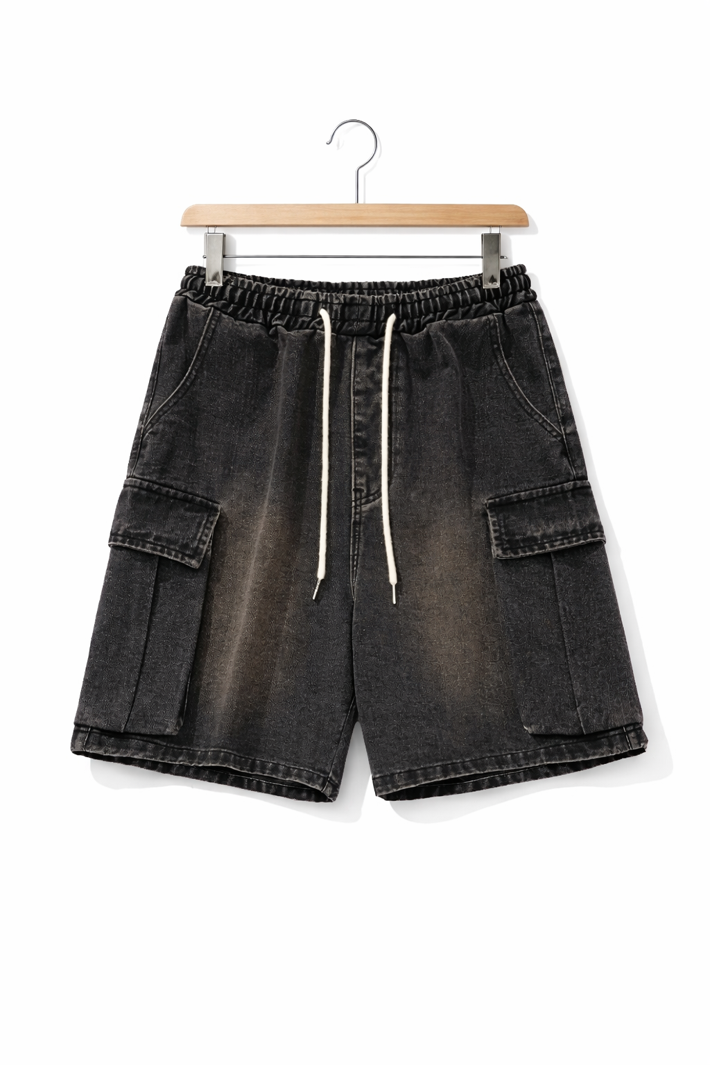 Men's Denim Shorts | Cargo Pockets Relaxed Fit Knee-Length Denim