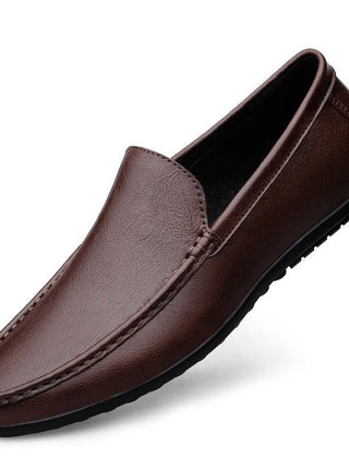 Men's Shoes Loafer | Slip-On Leather Round Toe Rubber Sole
