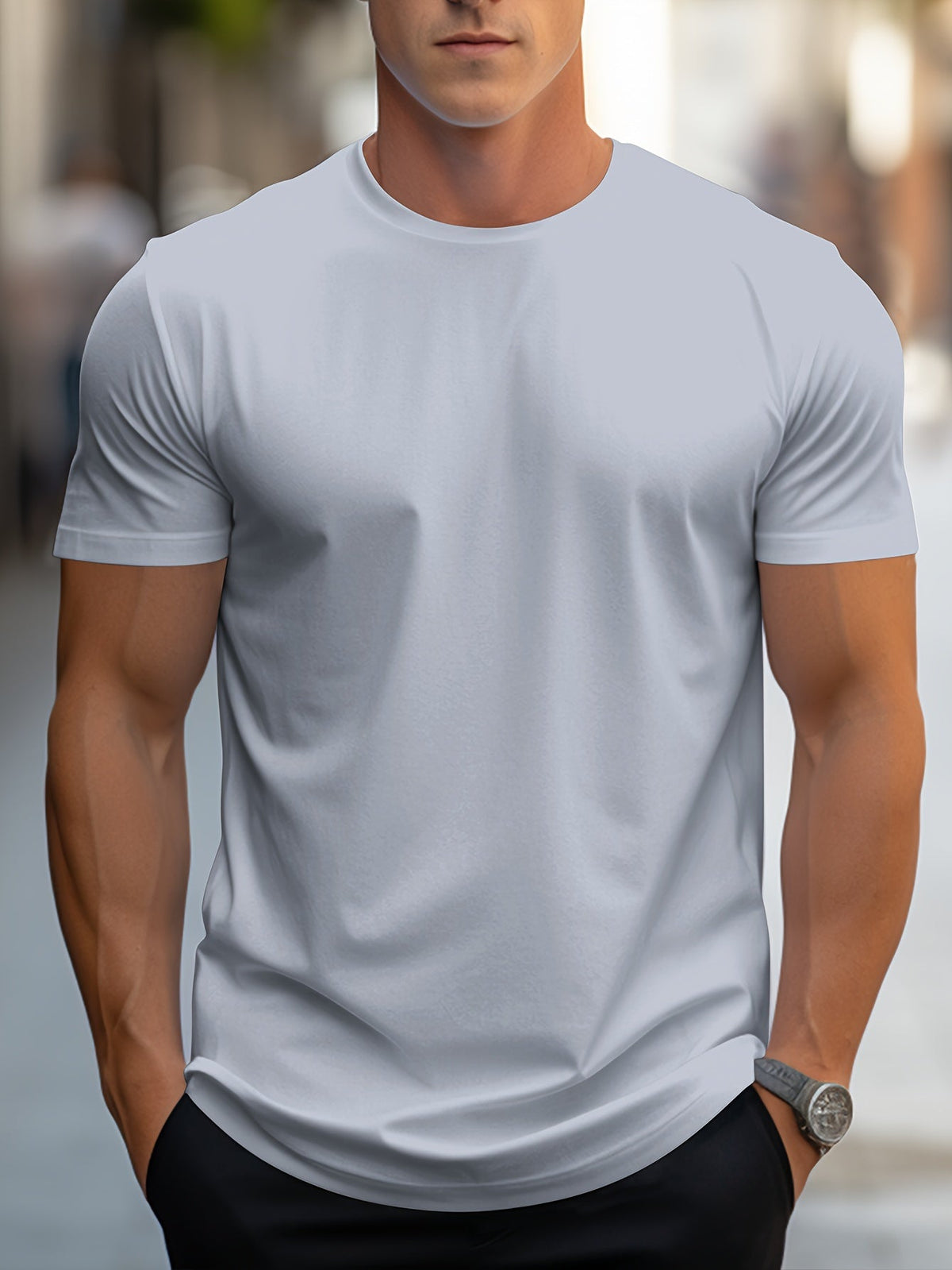 Men's T Shirt | Crew Neck Short Sleeve Knit
