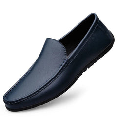 Men's Shoes Loafer | Slip-On Leather Round Toe Rubber Sole