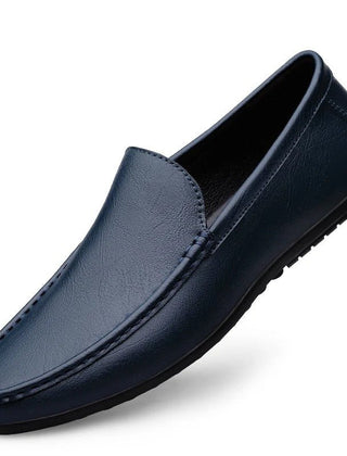 Men's Shoes Loafer | Slip-On Leather Round Toe Rubber Sole
