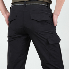 Men's High Waisted Pants | Relaxed Fit Cargo Pockets Cotton