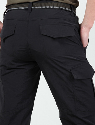Men's High Waisted Pants | Relaxed Fit Cargo Pockets Cotton