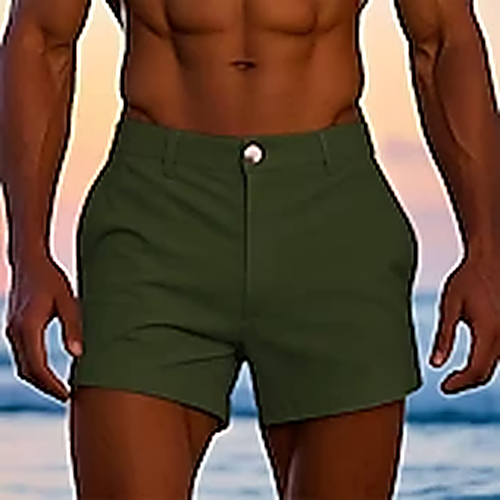 Men's Tailored Shorts | Zip Closure Mid-Thigh Lightweight