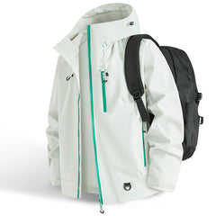 Men's Waterproof Jacket | Hooded Windbreaker Nylon Zip Pockets