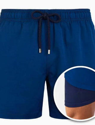 Men's Board Shorts | Geometric Print Drawstring Swim