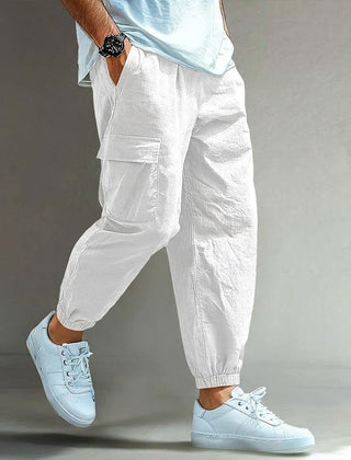 Men's Cargo Pants | Relaxed Fit Elastic Waist Cargo Pockets