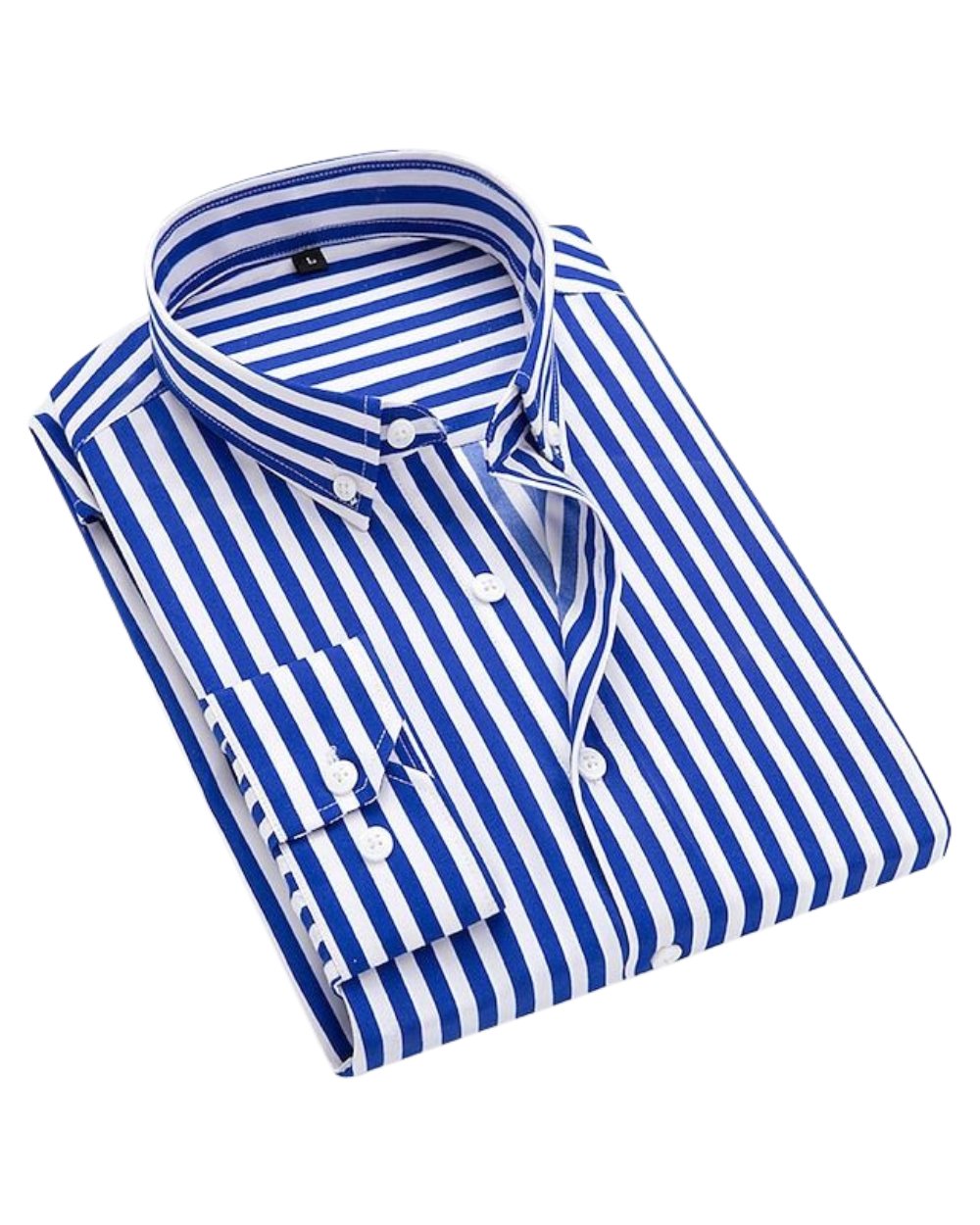 Cotton Striped Shirt Long Sleeve Slim Fit Summer