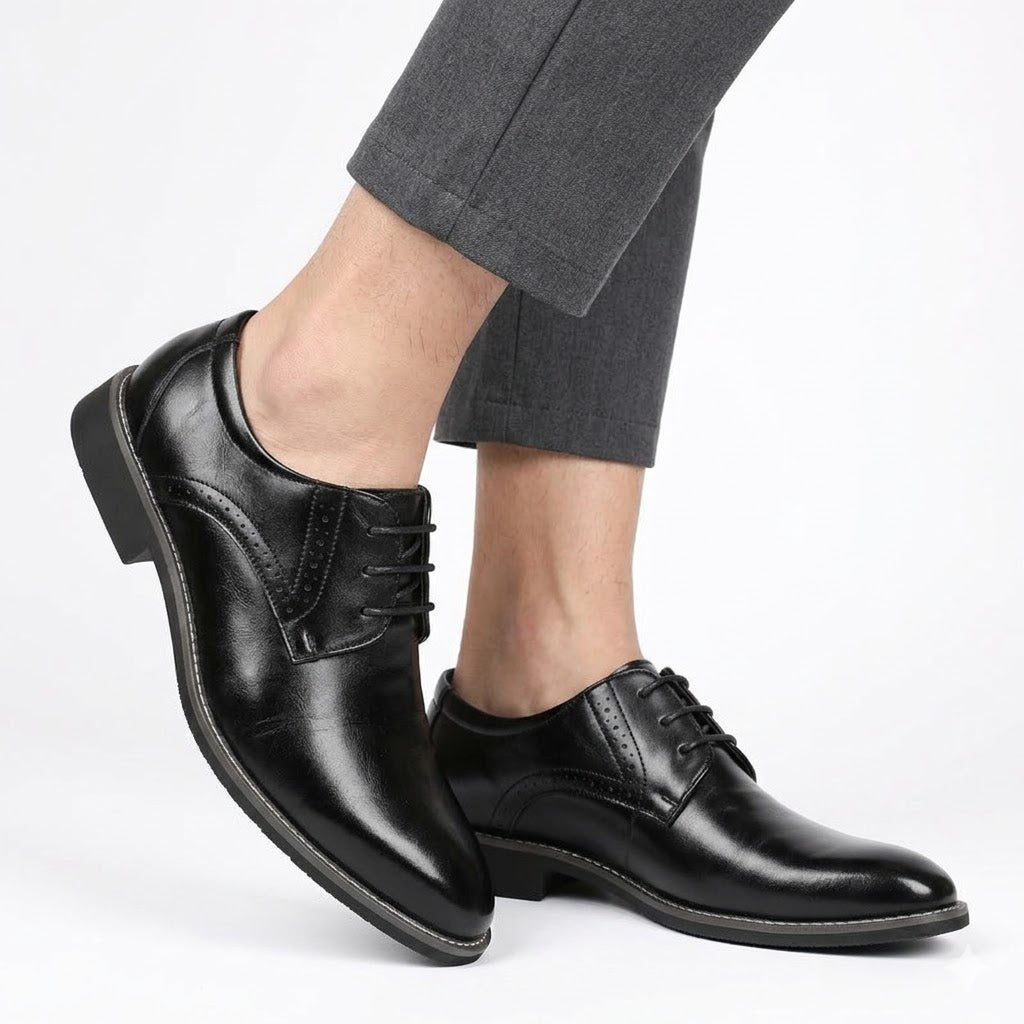 Black Shoes For Men | Oxford Lace-Up Leather Formal