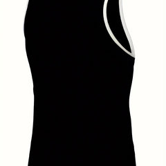 Men's No Sleeve Shirt | Crew Neck Sleeveless Knit Athletic