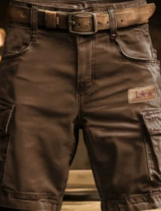Men's Cargo Shorts | Denim Cargo Pockets Belt